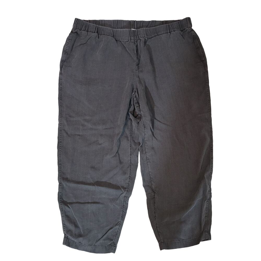 J. Jill	Size	XL Pure Jill 100% Tencel Grey Pull On Elastic Waist Pants Casual